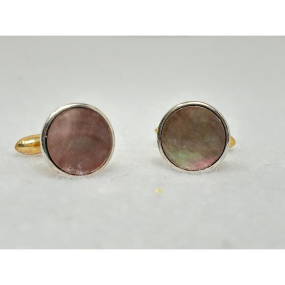 Mother of Pearl Gold Filled CORRECT QUALITY Vintage Cuff Link - Picture 4 of 4